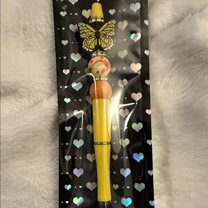 Yellow Butterfly Party Favor Pen